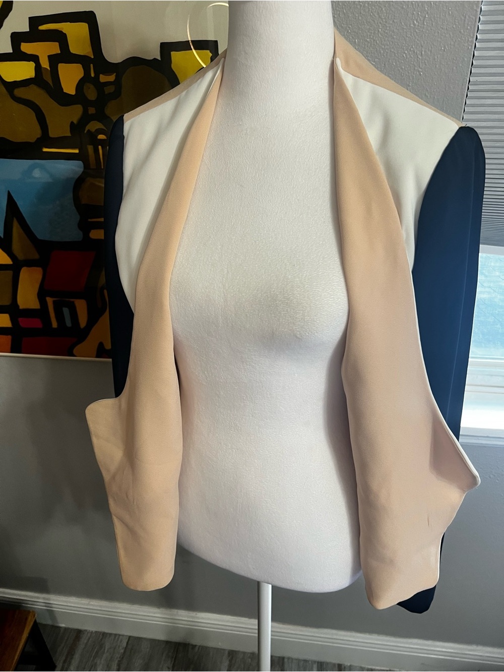 DIANE VON FURSTENBERG DVF
Colorblock Feriha Blazer 10 Navy Tan
Cream - Picture 5 of 13